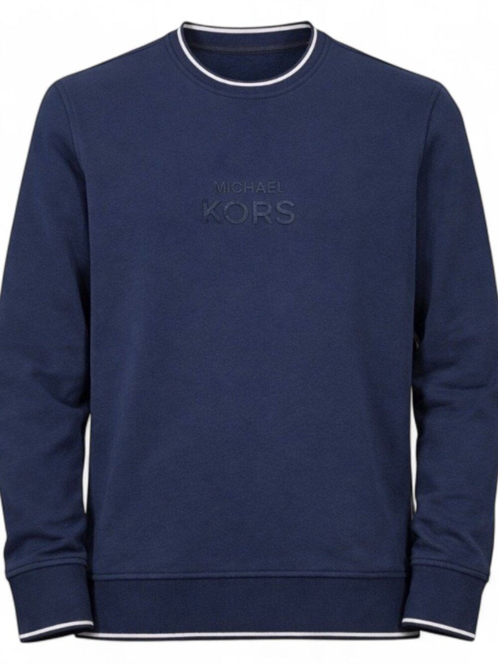 Michael Kors KF552O446F Men's M Blue Flannel Pullover Sweatshirt NWT